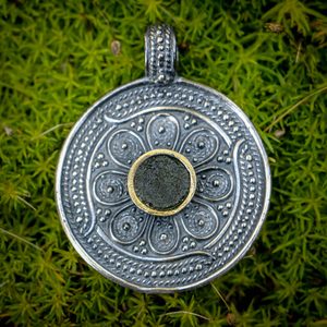 VESNA, PAGAN SILVER PENDANT WITH MOLDAVITE - ANHÄNGER - SCHMUCK, SILBER{% if kategorie.adresa_nazvy[0] != zbozi.kategorie.nazev %} - SILBER SCHMUCKSTÜCKE{% endif %}