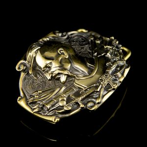 Cossack, belt buckle, brass