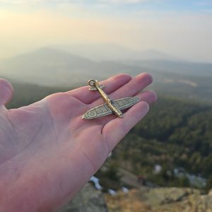 Supermarine SPITFIRE, pendentif avion, zinc