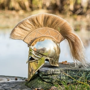 GREEK HELMET WITH PLUME - ROMAN AND CELTIC HELMETS{% if kategorie.adresa_nazvy[0] != zbozi.kategorie.nazev %} - ARMOUR HELMETS, SHIELDS{% endif %}