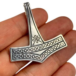 Large THOR's HAMMER, Romersdal, Denmark, sterling silver