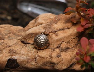 Golf Ball, bronze Pendant