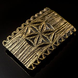 SVARGA, belt buckle, brass