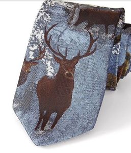 TIE WITH DEER GREY - CRAVATES{% if kategorie.adresa_nazvy[0] != zbozi.kategorie.nazev %} - COSTUMES, CHAUSSURES{% endif %}