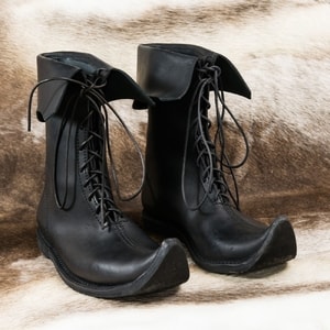 PRAGA, MEDIEVAL SHOES, BLACK - GOTHIC BOOTS{% if kategorie.adresa_nazvy[0] != zbozi.kategorie.nazev %} - SHOES, COSTUMES{% endif %}