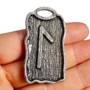 LAGUZ - Rune Pendant zinc