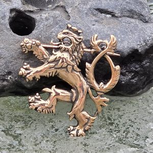 Brooch, Bohemian lion, bronze