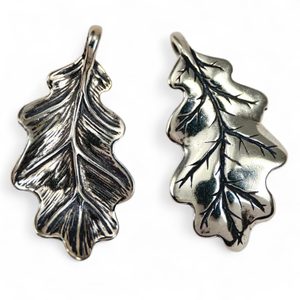 Feuille de chêne, pendentif, argent 925