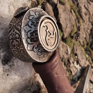 FLORAL ONE-HANDED SWORD etched FULL TANG, sharp