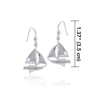 Sailboat Silver Earrings