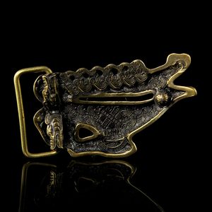 Scythian deer, belt buckle, brass