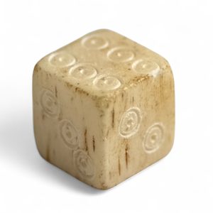 Dés romains en os - jaune