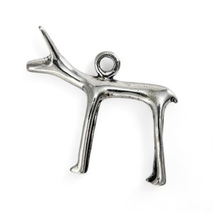 CELTIC DOG or DOE, oppdium Stare Hradisko, Moravia, Replica, Silver 925