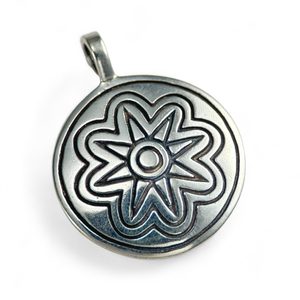 BRONZE AGE SUN III, pendentif en argent