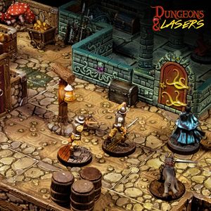 Dungeons & Lasers: Dwarven mine - Half-height Walls