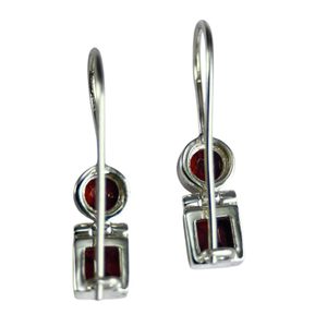 CASTELLIS, boucles d'oreilles en argent, grenat, Ag 925/1000