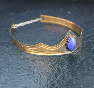 GRACIA - MEDIEVAL GOTHIC CROWN, Midnight Blue glass