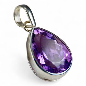 LYRA, silver pendant, amethyst Ag 925/1000 XL stone