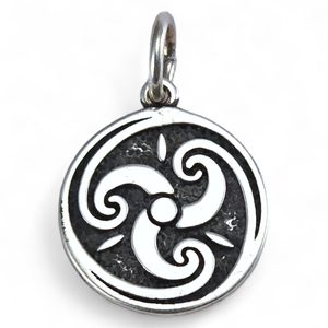 TRISKEL CELTIQUE, spirale, pendentif argent, argent 925