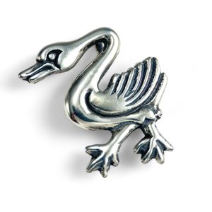 SWAN, medieval pendant, silver