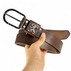 ROYAUME DE TCHEQUE, ceinture en cuir, marron, collection Patriot