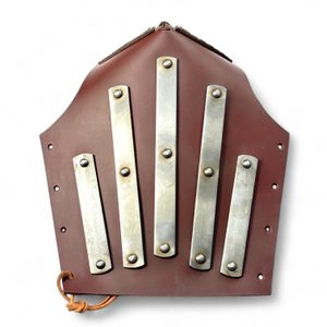 VARYAG - Leather bracer with iron stripes - 1 piece