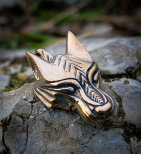 WARG, norse wolf, viking pendant, bronze