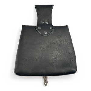 Vikinská kožená brašna, Birka, černá