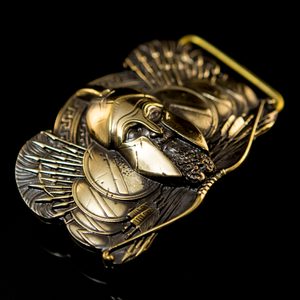 SPARTAN, warriors, belt buckle, brass