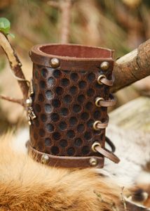 Pictish boar, leather muzzle and brass