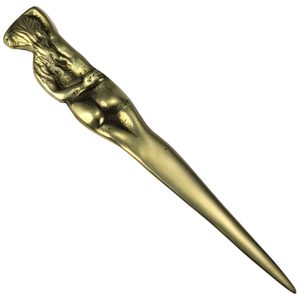 Muse - Art Nouveau letter opener, brass