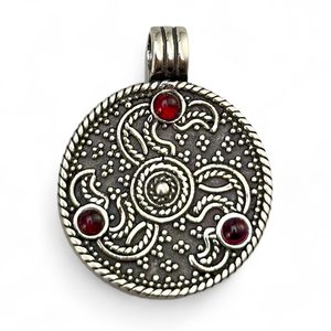 Eagle Heads, Triskele, Anglo-Saxon pendant, sterling silver