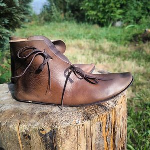 Leather Medieval Turnshoes, medieval, 13th-14th century