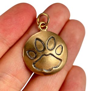 CAT TRACK, pendant, bronze