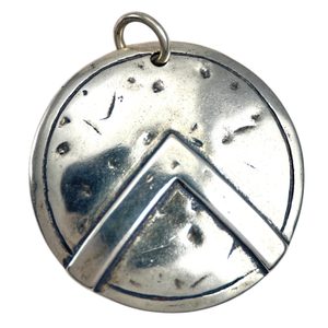 Bouclier Spartiate, pendentif en argent