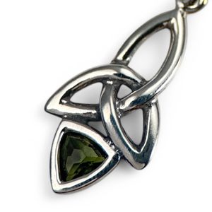 KIRA - pendentif, moldavite, argent
