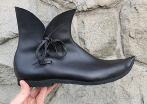 Medieval Low Shoes - poulaines, black