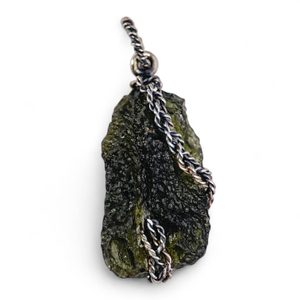 DORIS, Moldavite, pendant, silver 925/1000