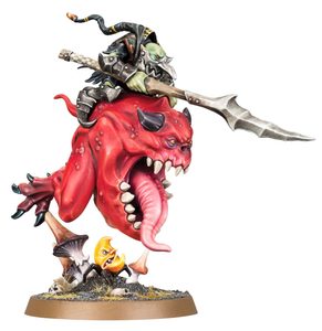 Warhammer Age of Sigmar: Gloomspite Gitz: Loonboss on giant Cave Squig