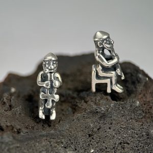 SITZENDER THOR - Anhänger, Akureyri, Island, Silber Ag 925