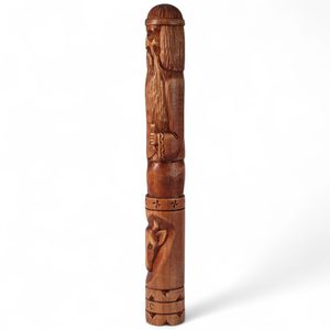 VELES, Slavic God of the Forest, carved statue