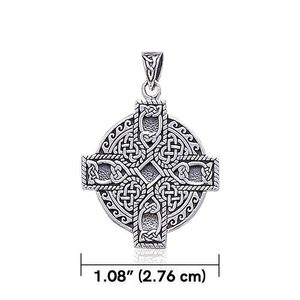 IRISH CROSS, thick silver pendant, Ag 925