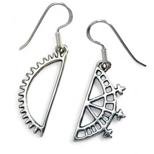 BEAIVI et MANO - Soleil et Lune, Boucles d'oreilles Sami, argent