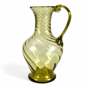 VERONA - jug, medieval green glass