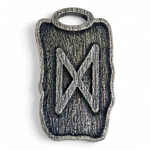 Dagaz - Rune Pendant, zinc