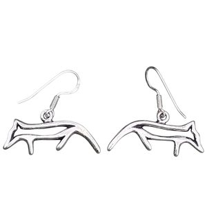 GUMPI, Sámi wolf, silver earrings, Ag 925/1000