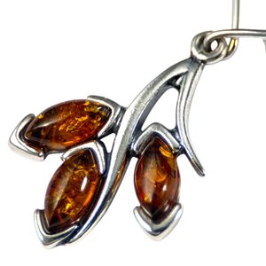 RENIA, boucles d'oreilles en ambre, argent