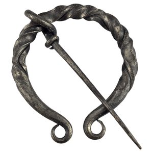 VIKING IRON BROOCH - decorated