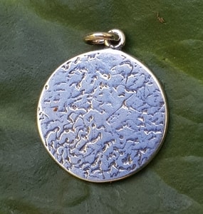 Sacred Lotus Flower, silver pendant