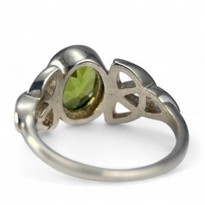 CELTIC KNOT, silver ring, peridot Ag 925/1000